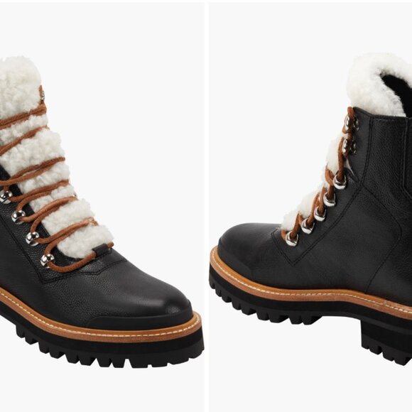 Marc Fisher LTD Women's Izzie Ankle Boot Shearling - Picture 2 of 3